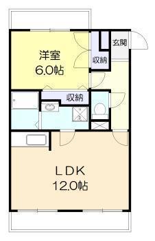 エンジェリック木原(1LDK/3階)の間取り写真
