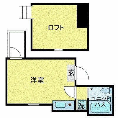 ゼネラルハイツ北千住(ワンルーム/3階)の間取り写真