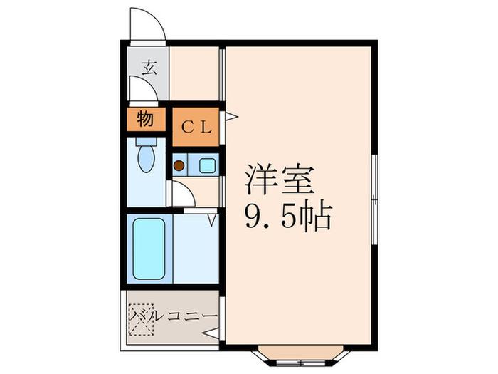 アイコートI(ワンルーム/3階)の間取り写真
