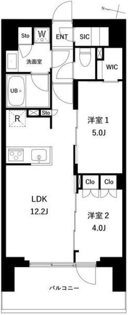 プレディアコート西日暮里(2LDK/10階)の間取り写真