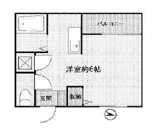 アシスト十条マンション(ワンルーム/1階)の間取り写真