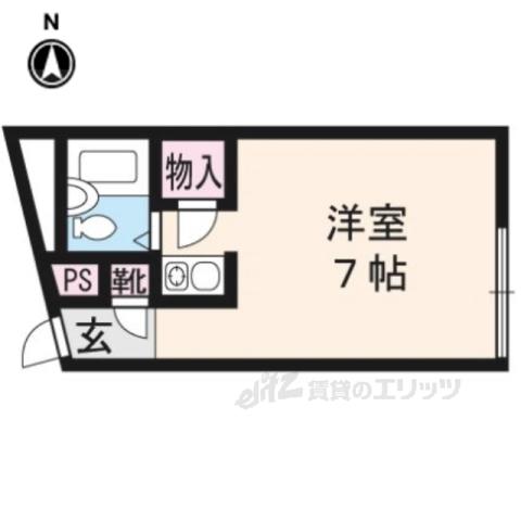 B-LOCK KAGURAOKA(ワンルーム/2階)の間取り写真