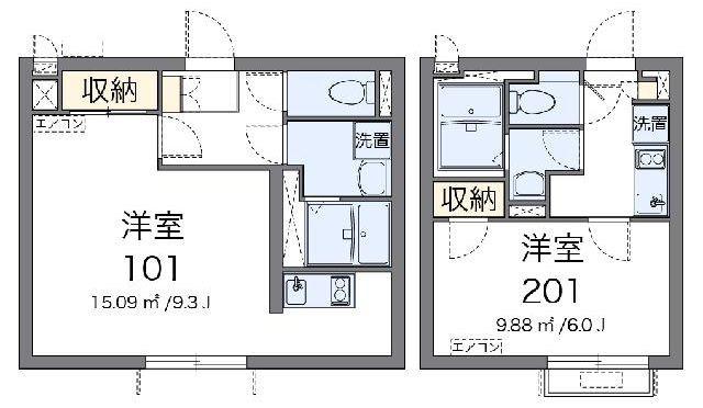 クレイノMASAO(1K/2階)の間取り写真