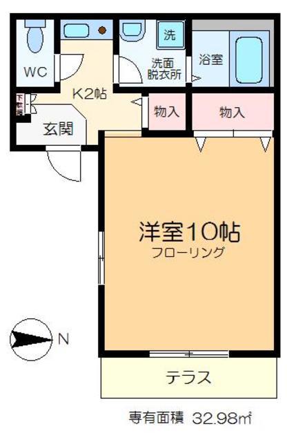 メゾン ド ジョイライフ(1K/1階)の間取り写真