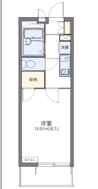 レオパレスMAKEARROWIII(1K/2階)の間取り写真