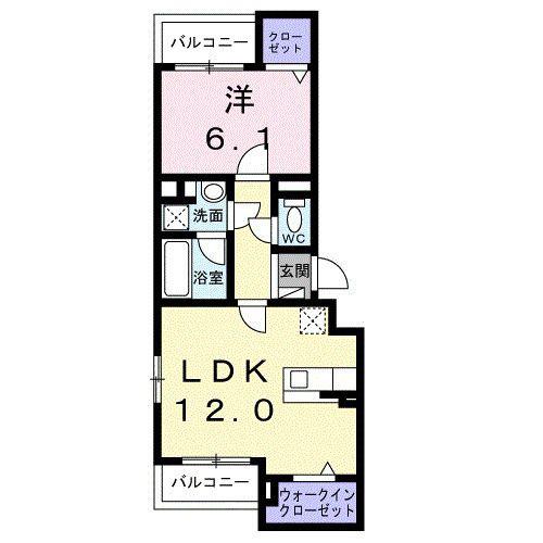 CREVANCE亀戸ノース(1LDK/2階)の間取り写真