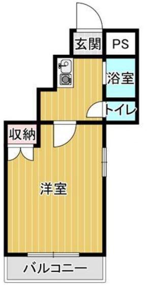 ハイツハラヤマ(1K/3階)の間取り写真