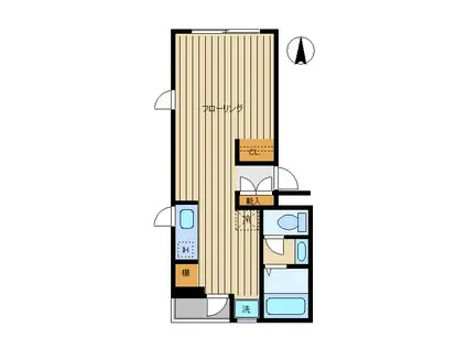 長崎2丁目ハウスヌーボォ(1K/3階)の間取り写真