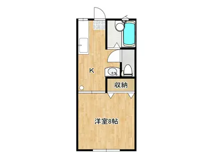  メゾン桜木町 (1K/1階)の間取り写真