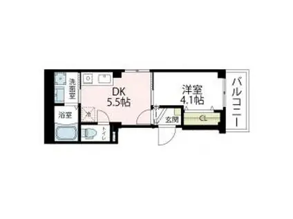 NOEL新川崎ノエルシンカワサキ(1DK/3階)の間取り写真