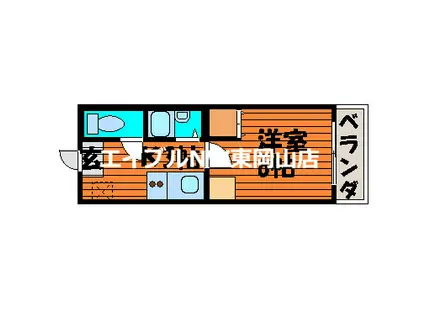 ふらっと浜(1K/1階)の間取り写真