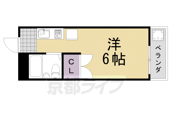 メゾン藤(1K/1階)の間取り写真