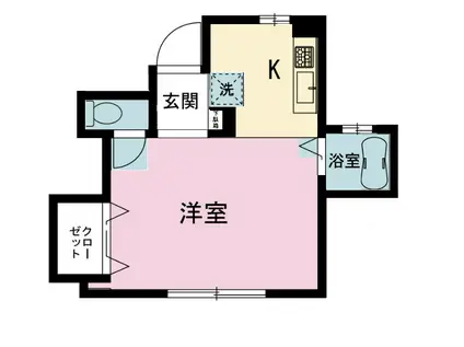 相澤ビル(1K/3階)の間取り写真