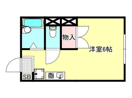 TハイツI(1K/2階)の間取り写真
