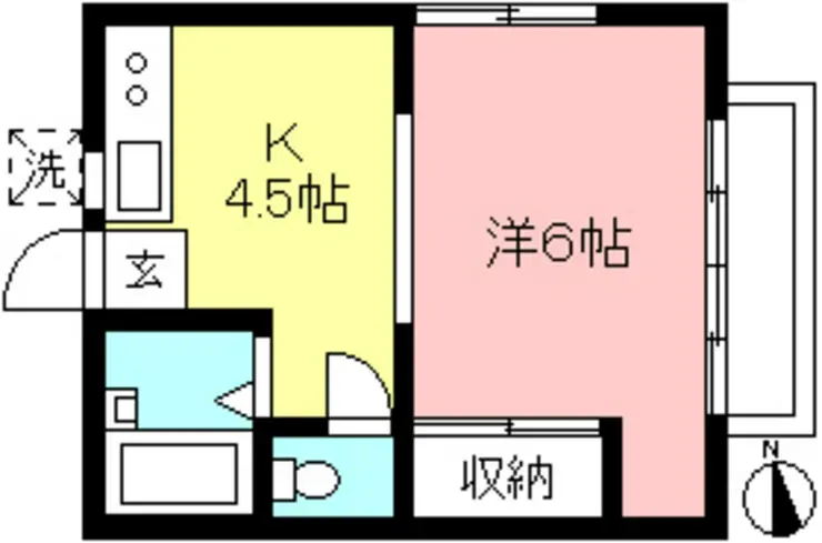 ハイツ寿 2階階 間取り