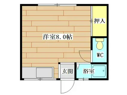 中野ハイツ(ワンルーム/2階)の間取り写真