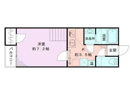 紫竹山五番館C棟(1K/1階)の間取り写真