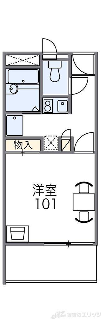 レオパレス上穂積(1K/2階)の間取り写真