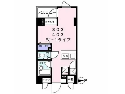 NAVI新宿(ワンルーム/3階)の間取り写真