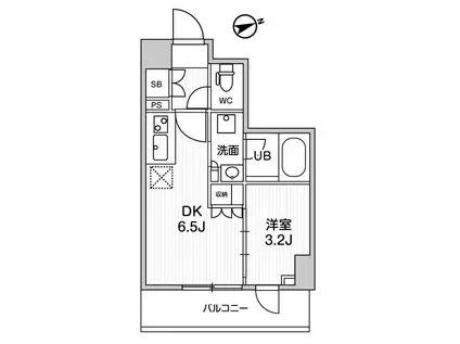 ALTERNA大塚(1DK/2階)の間取り写真