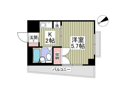 第三橋本ビル(1K/3階)の間取り写真