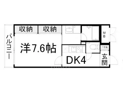烏丸アネックスII(1DK/11階)の間取り写真