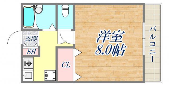 パティオ北口2(1K/1階)の間取り写真