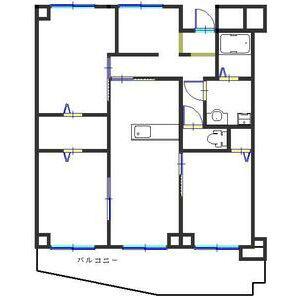 ハイツ赤坂(3LDK/4階)の間取り写真