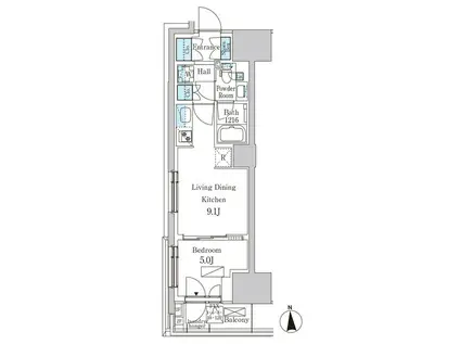パークアクシス品川天王洲アイル(1LDK/10階)の間取り写真