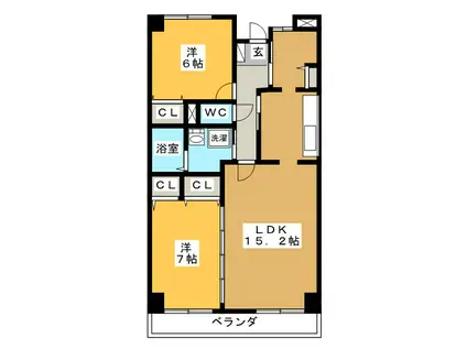 STAGE・M(2SLDK/3階)の間取り写真