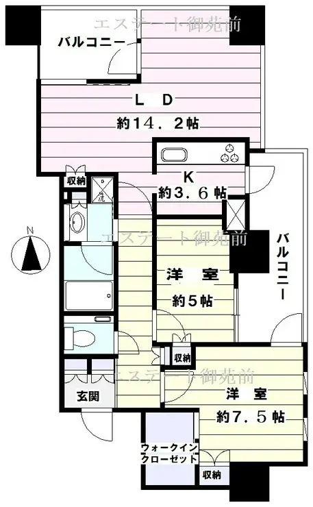 コートレジデントタワー 17階階 間取り