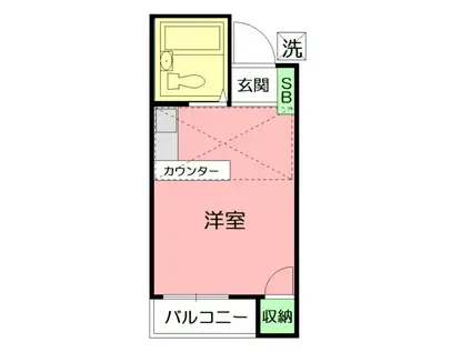 ドルチェ神保(ワンルーム/1階)の間取り写真