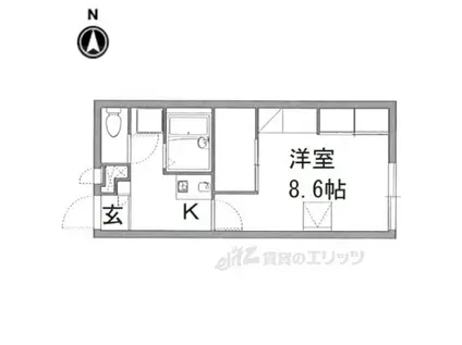 レオパレス TO2(1K/1階)の間取り写真