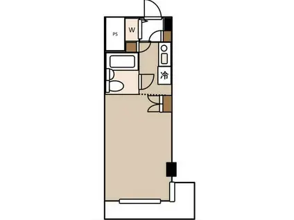 ウィンベルソロ横浜阪東橋1号館(ワンルーム/4階)の間取り写真