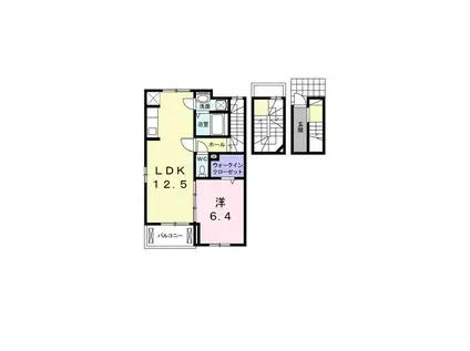 シャンド・フルール M(1LDK/3階)の間取り写真