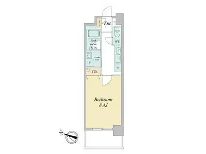 RIDGE大曾根(1K/11階)の間取り写真