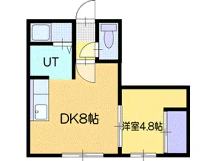 第5邦人館(1DK/3階)の間取り写真