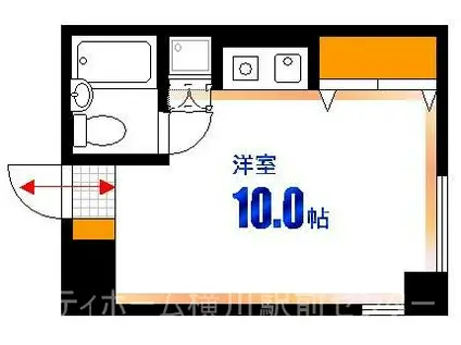 カーサ三篠北町(ワンルーム/4階)の間取り写真