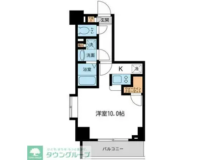 プライムアーバン住吉II(1K/3階)の間取り写真