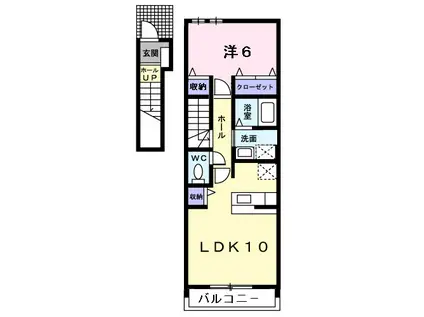 エコグランツ(1LDK/2階)の間取り写真