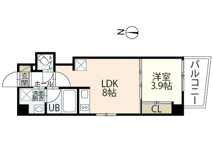 ELETTA吉島(1LDK/4階)の間取り写真