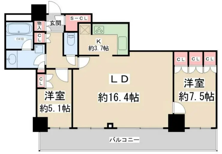 The Kashiwa Tower 20階階 間取り