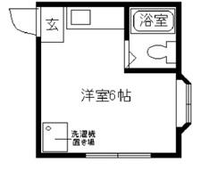 ヴィレッジカリアIV(ワンルーム/1階)の間取り写真