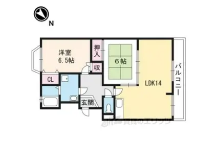 ドミール高野(2LDK/2階)の間取り写真