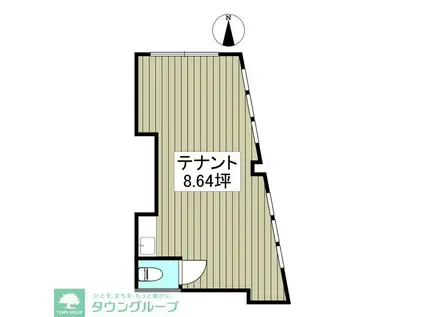 ビラ デル ソル(ワンルーム/1階)の間取り写真