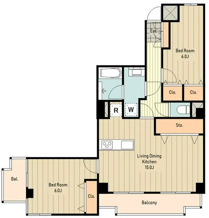 ハーヴェストマンション 2階階 間取り