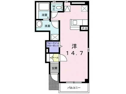 センローク(ワンルーム/1階)の間取り写真
