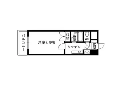 第二サンハイツ通町(1K/2階)の間取り写真