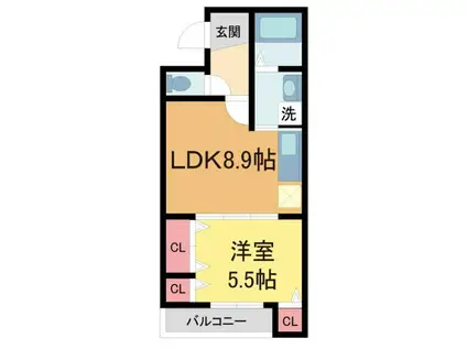 フジパレス西宮春風公園V番館(1LDK/2階)の間取り写真