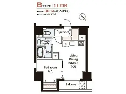 WEAVE BASE -ASUKAYAMA PARK 飛鳥山公園(1LDK/2階)の間取り写真